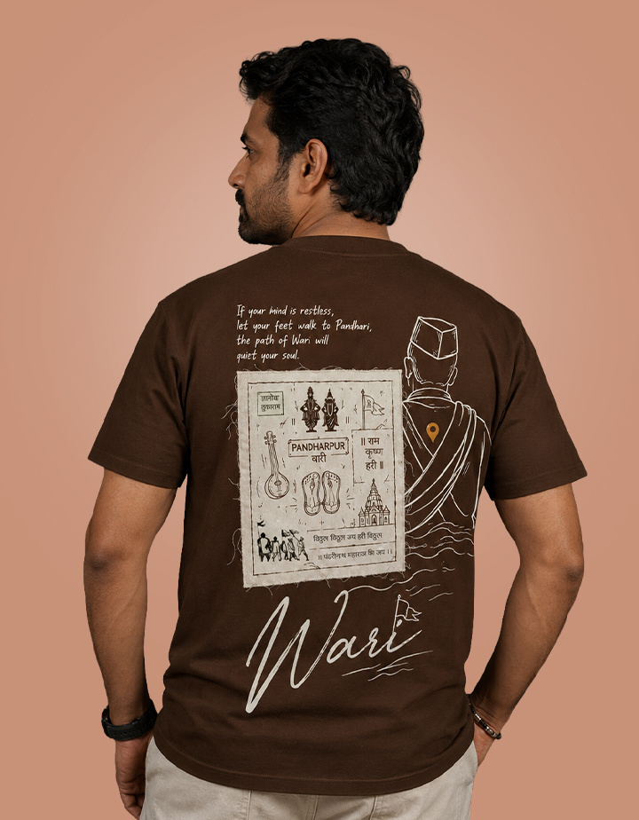 Pandharpur Waari Graphic Printed Regular Fit Cotton T-Shirt